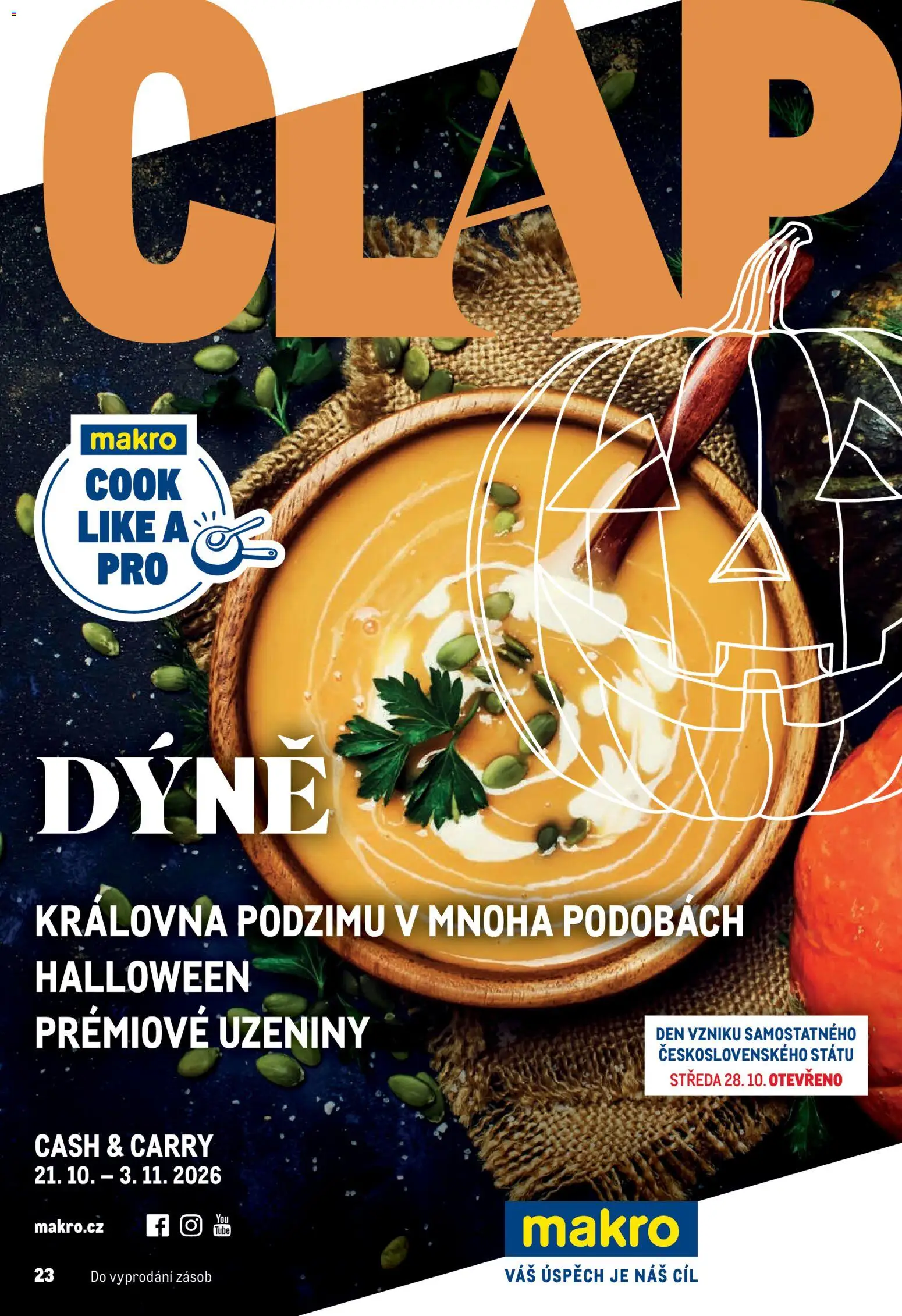 Náhled nabídky: Makro Makro leták - Pro milovníky jídla platný od 21.10.2026 - Dýně, Uzeniny