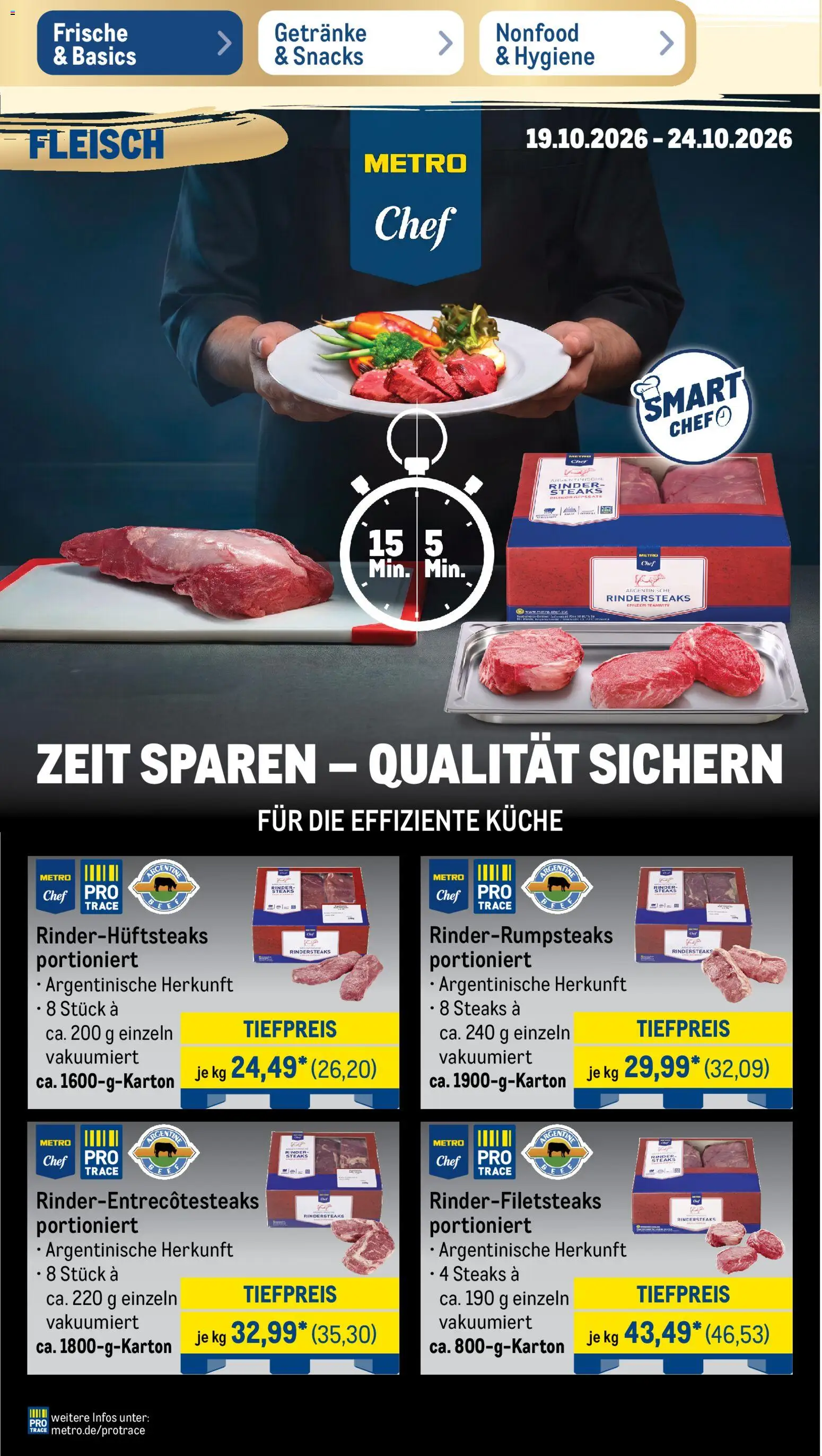 Vorschau von dem Prospekt des Geschäftes Metro, gültig ab dem 19.10.2026 - Entrecote, Roastbeef, Schweinenacken
