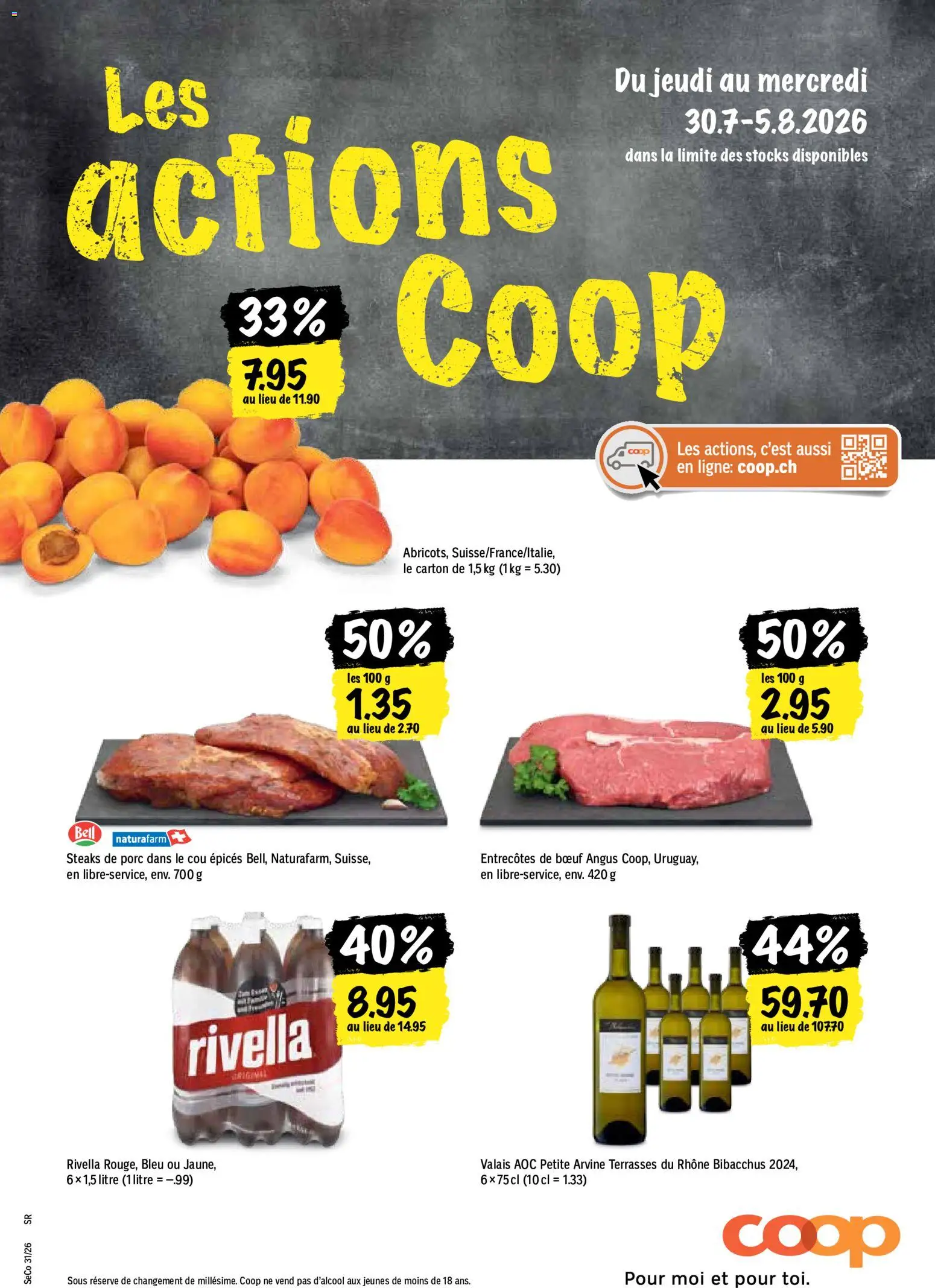Vorschau des Merkblatts Coop aktionen FR vom Shop Coop gültig von 30.07.2026 bis 05.08.2026