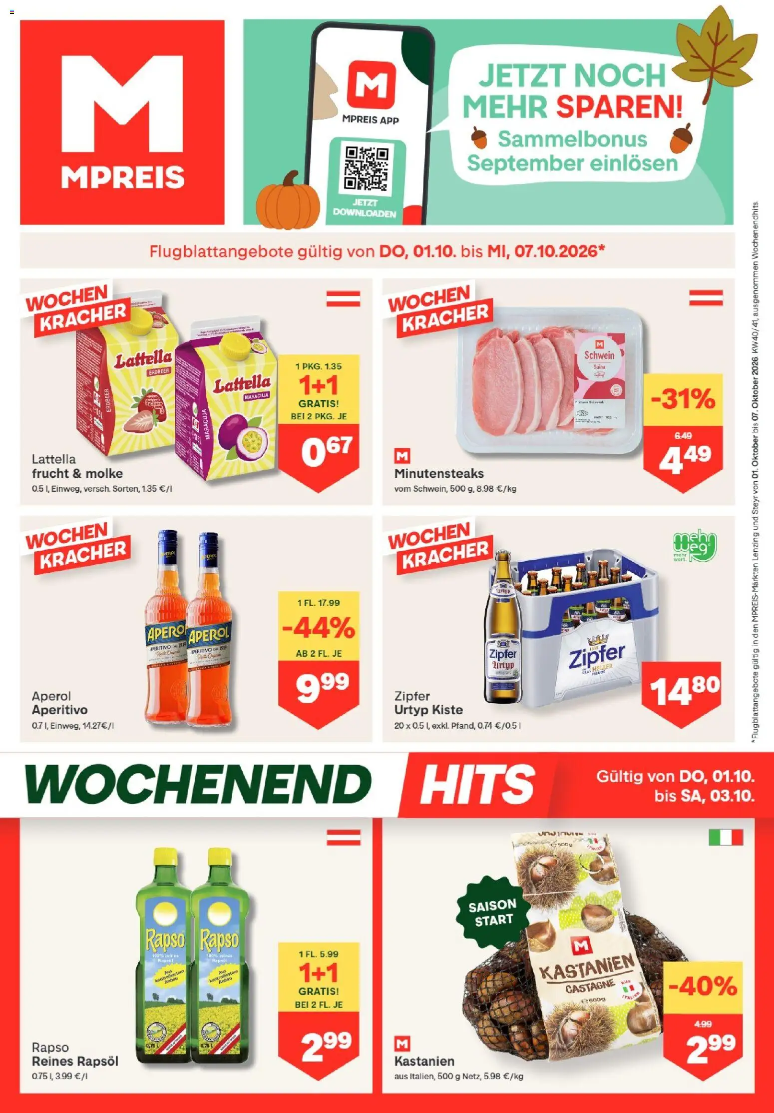 Vorschau der Angebote: MPREIS MPREIS Lenzing gültig ab 01.10.2026