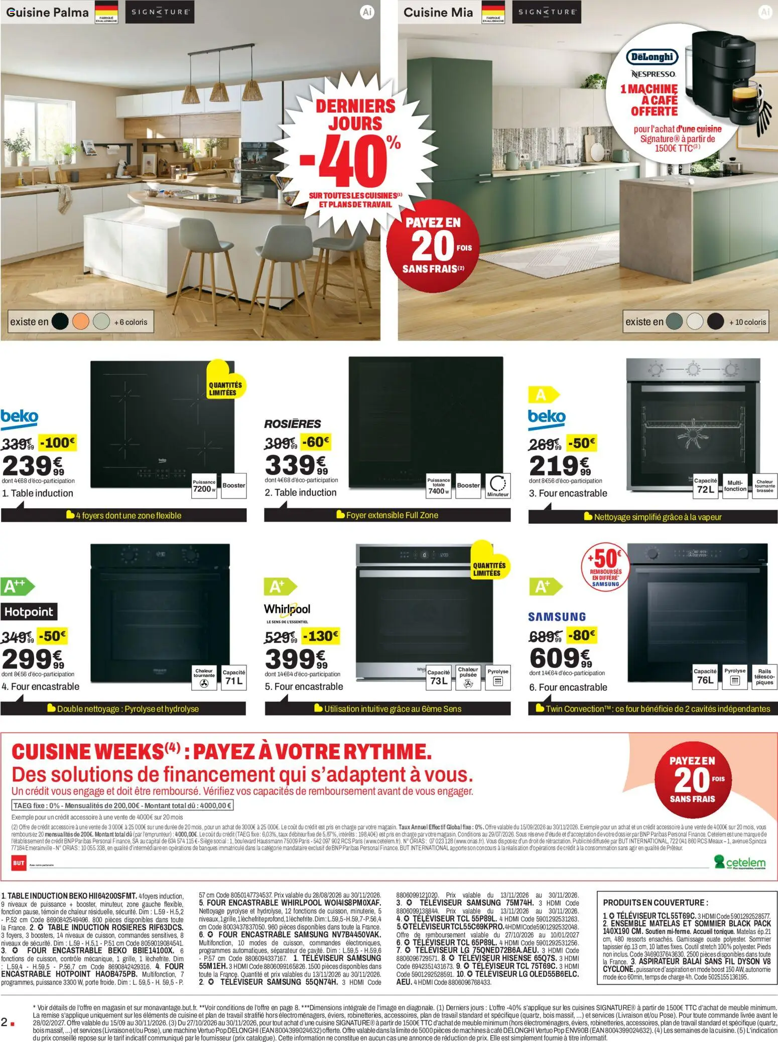 Prévisualisation de But Black Friday du magasin But formulaire valide 10/11/2026 - Nespresso, Plan de travail, Porte, Table, Sommier, Aspirateur balai sans fil, Couverture, Balai
