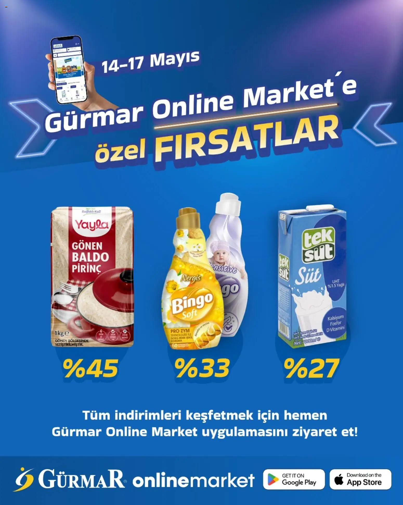 Gürmar Gürmar - Online Market’e özel fırsatlar 14.05.2026 - Broşürünün önizlemesi