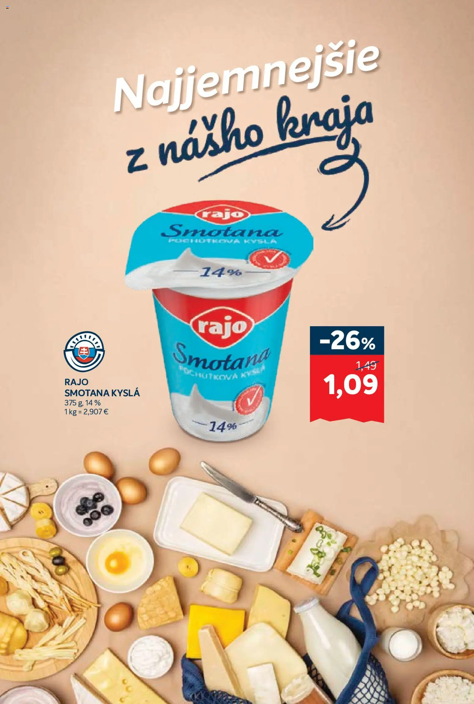 Náhľad Kraj letáku platného od 22.10.2026 - Smotana