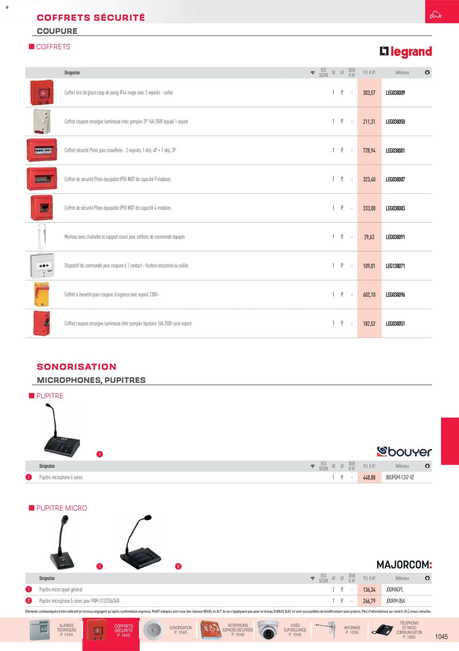 Prévisualisation de Brochure sécurité, communication du magasin Rexel formulaire valide 18/11/2025 - Vidéo, Glace, Radio, Marteau, Microphone, Support mural