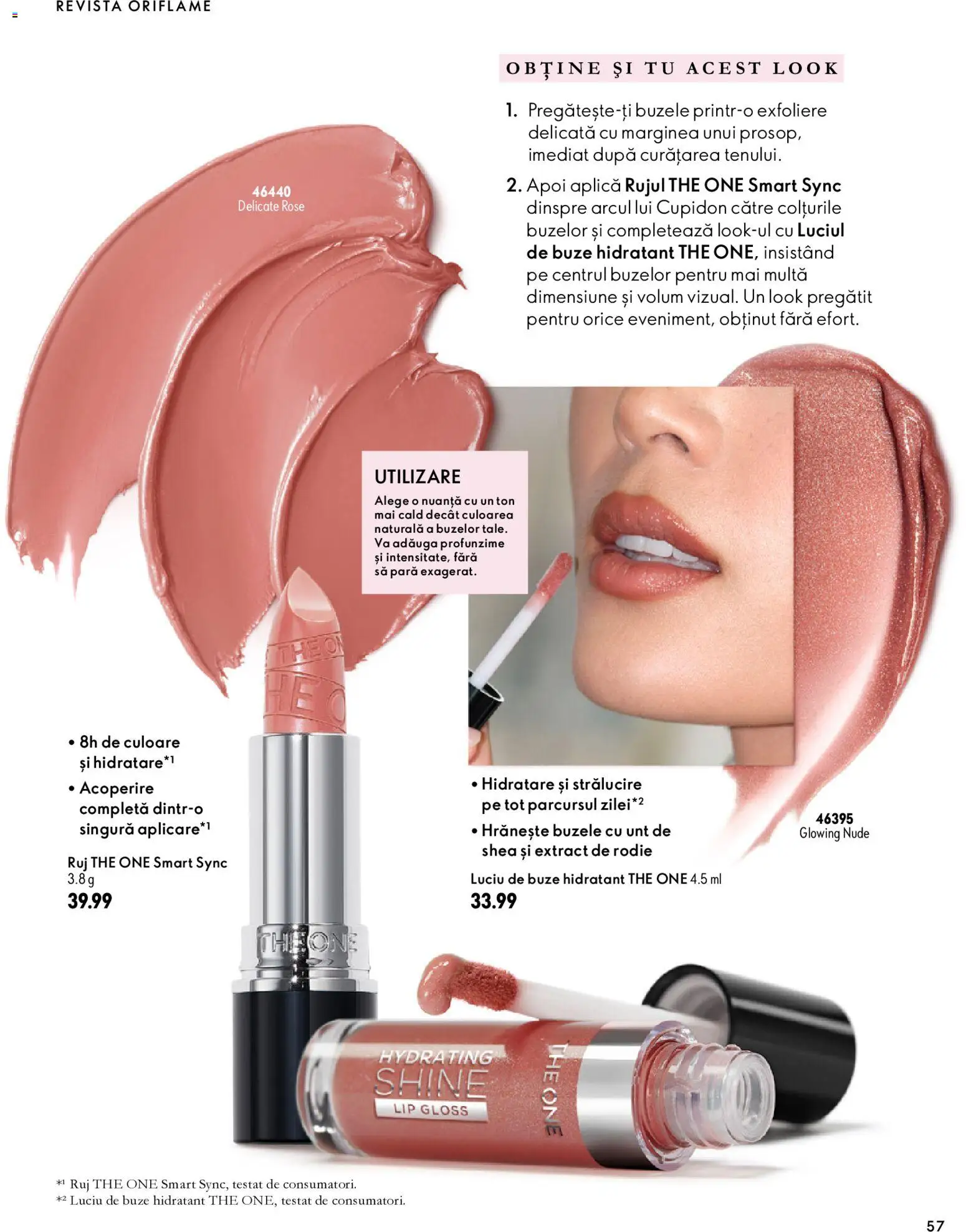 Previzualizarea de cataloage: Oriflame Oriflame Catalog 15 2026 valabil de la 11.11.2026 - Unt, Pară, Ruj, Luciu de buze, Aplică