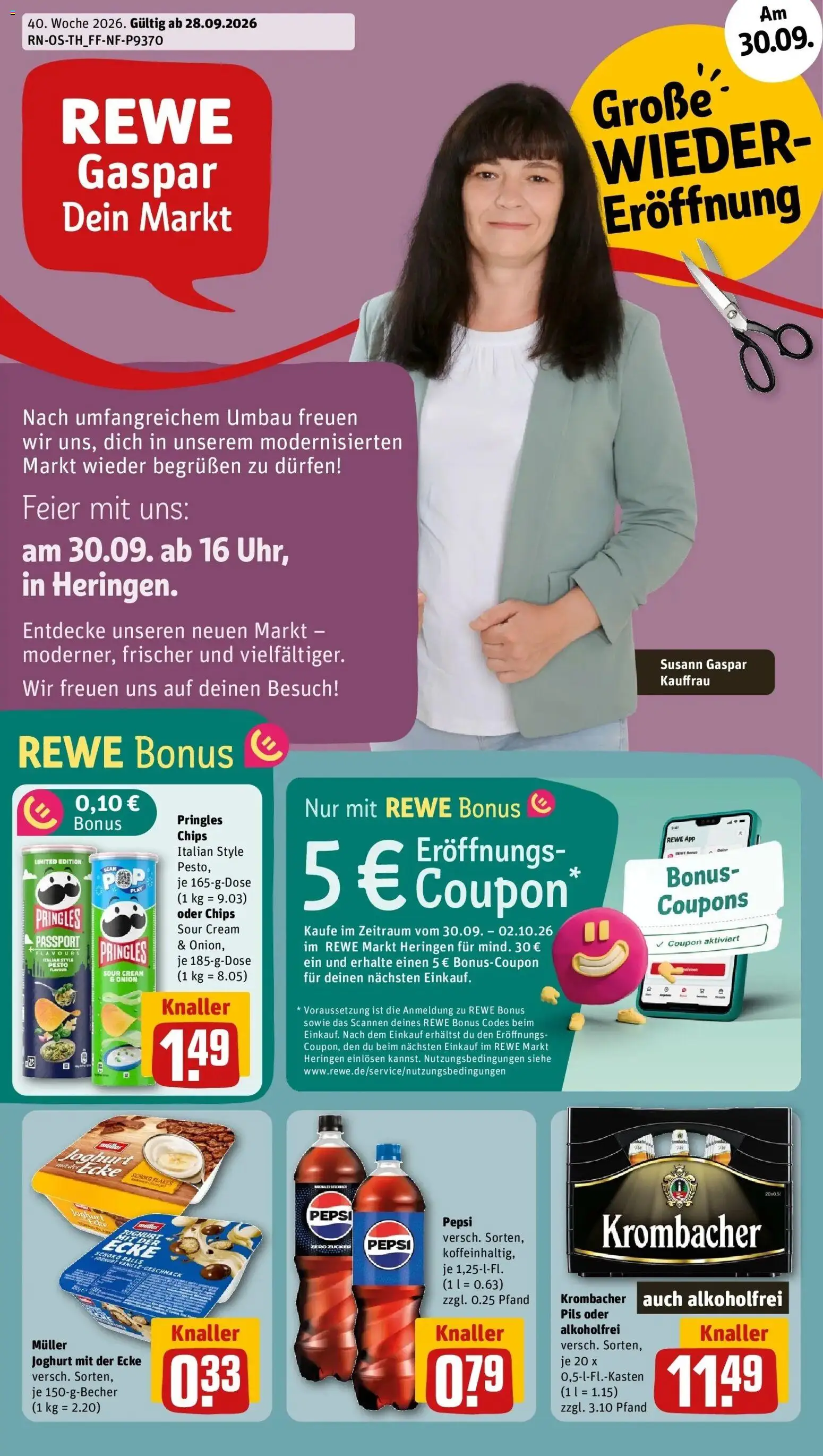 Vorschau von dem Prospekt des Geschäftes Rewe, gültig ab dem 28.09.2026