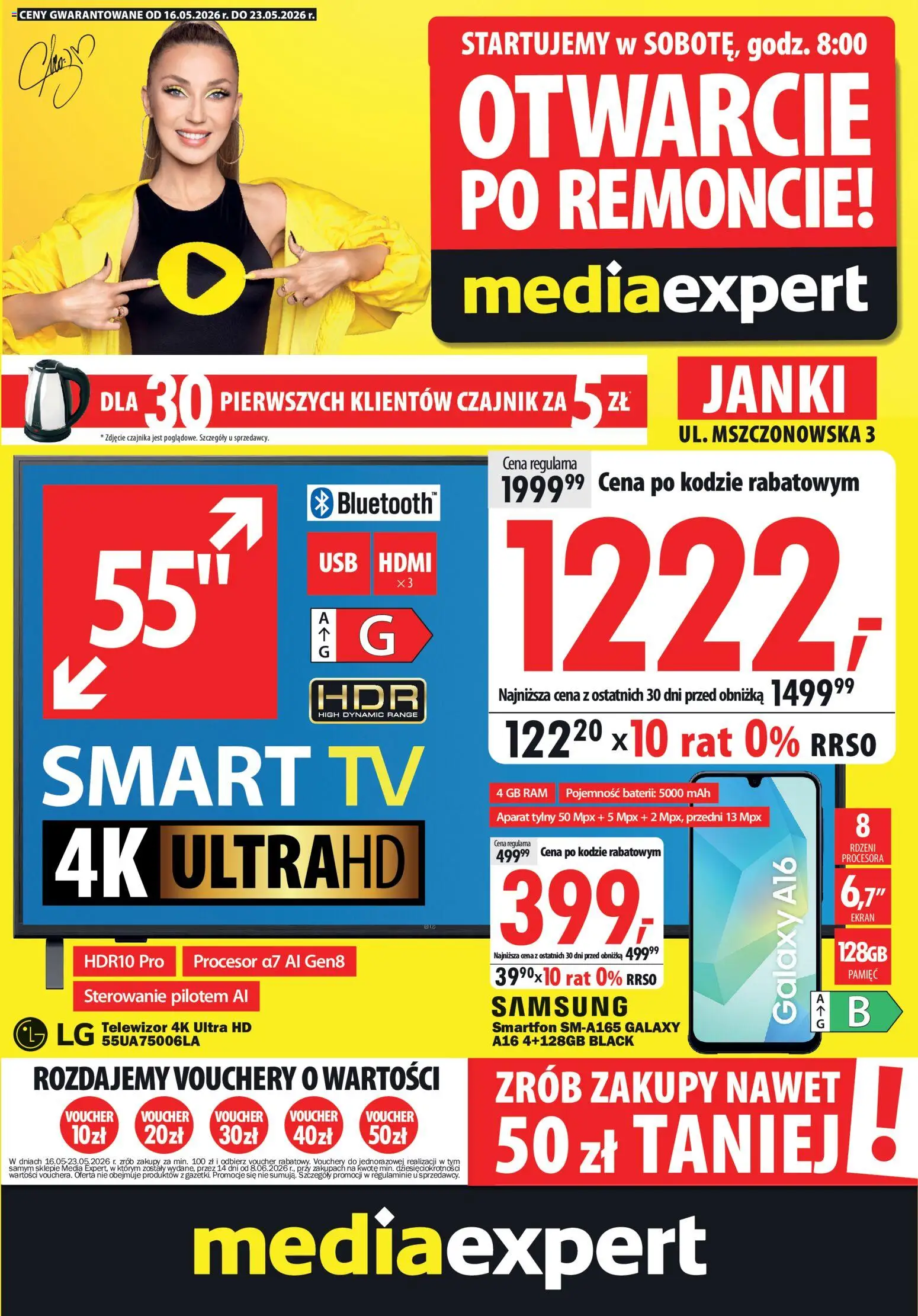 Pogląd gazetki "Mediaexpert promocje - Otwarcie po remoncie Janki" ze sklepu Mediaexpert ważnej od 16.05.2026