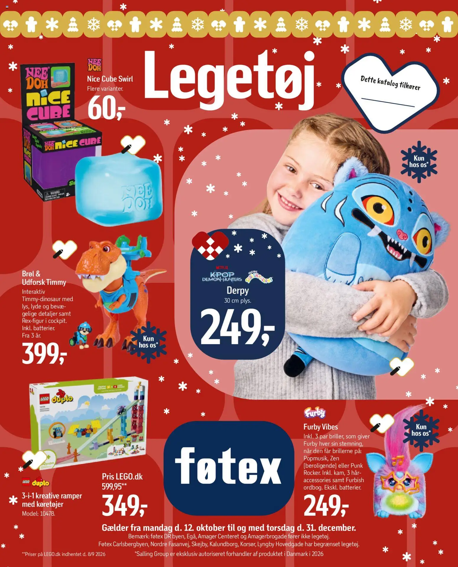 Eksempel på tilbudsavis Føtex - Tilbudsavis - Legetøjskatalog fra butik Føtex gyldig fra 12/10/2026 - Søm