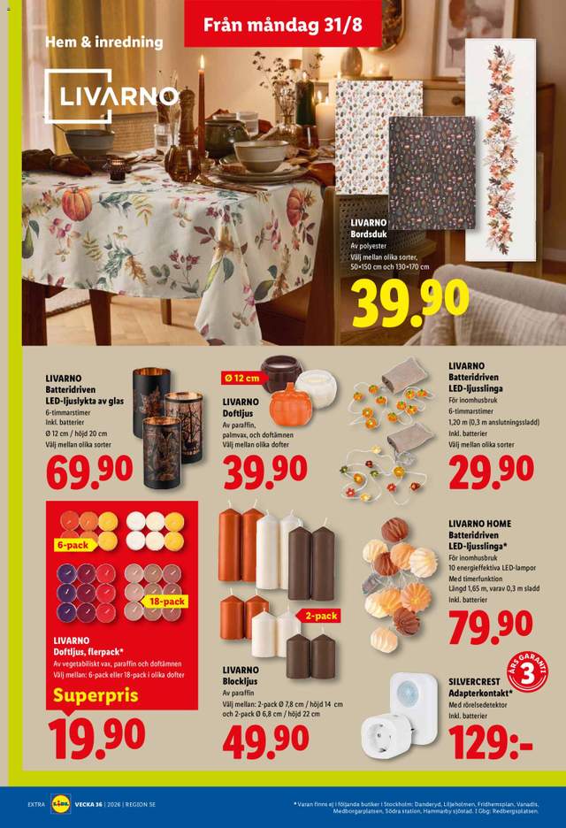 Nytt Lidl reklamblad från 31/08
