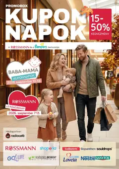 Rossmann - Rossmann Kupon Napok megtekintése, amely érvényes 2026.09.07.-től