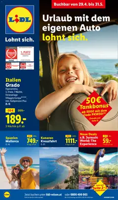 Vorschau der Angebote: Lidl Lidl Mai Reise - Highlights gültig ab 29.04.2026