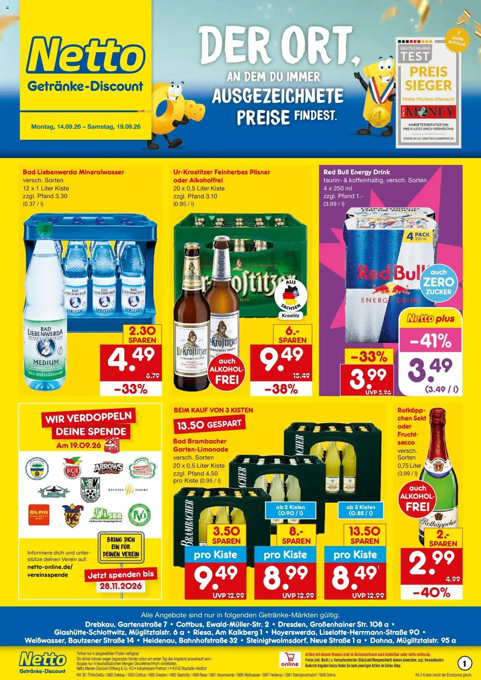 Vorschau von dem Prospekt des Geschäftes Netto Marken-Discount, gültig ab dem 14.09.2026