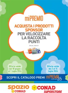 Anteprima dell'opuscolo Conad volantino Superstore Mi Premio Piemonte dal negozio Conad valido da 18/06/2026