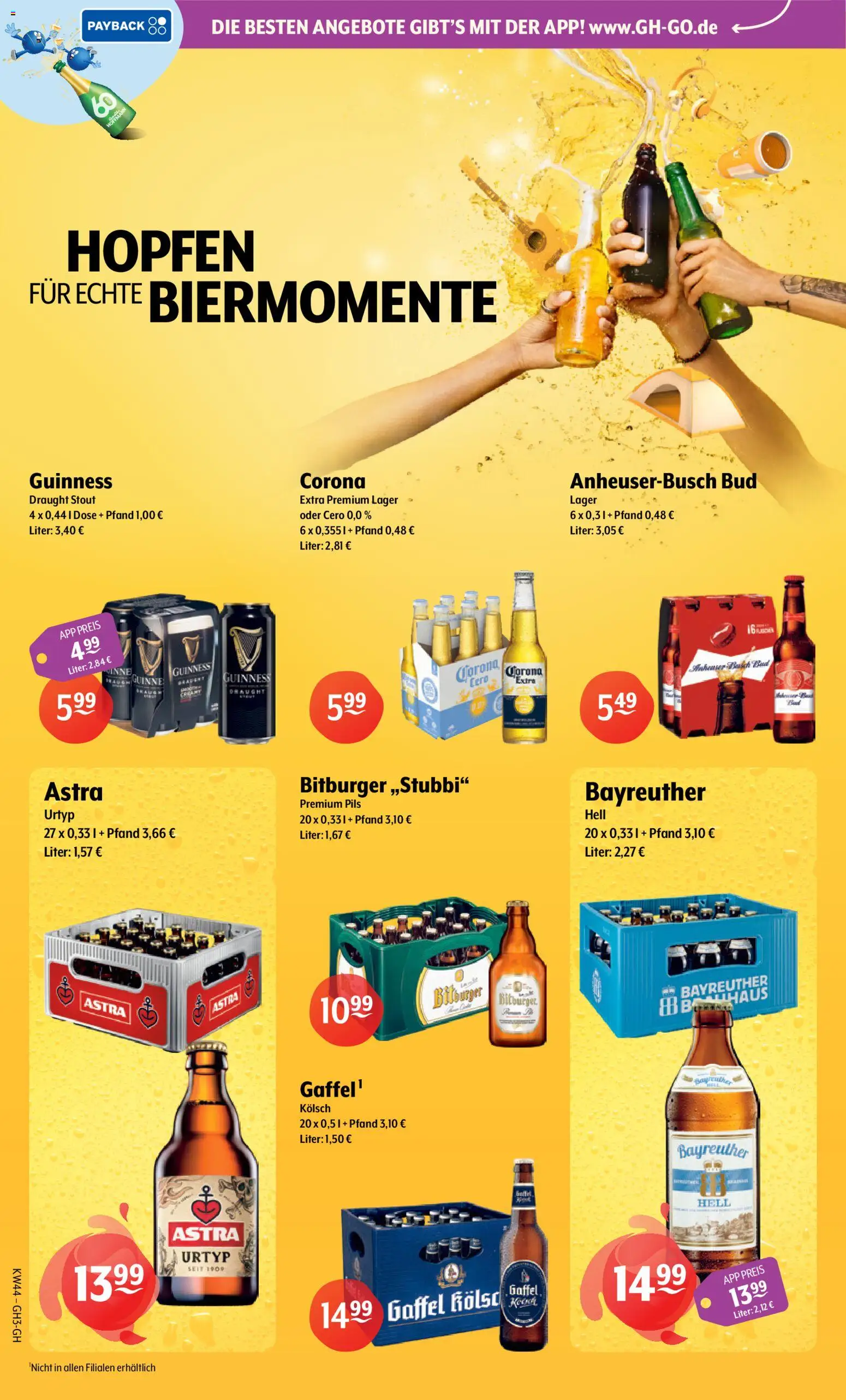 Vorschau von dem Prospekt des Geschäftes Trink und Spare, gültig ab dem 26.10.2026 - Astra, Bitburger, Bayreuther hell, Pils