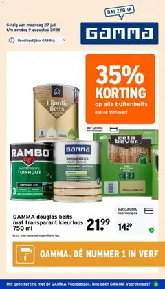 Voorbeeld van GAMMA folder van winkel GAMMA geldig vanaf 27-07-2026