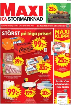 Förhandsgranska reklamblad ICA Maxi erbjudanden från butik ICA Maxi gäller från 12/10/2026