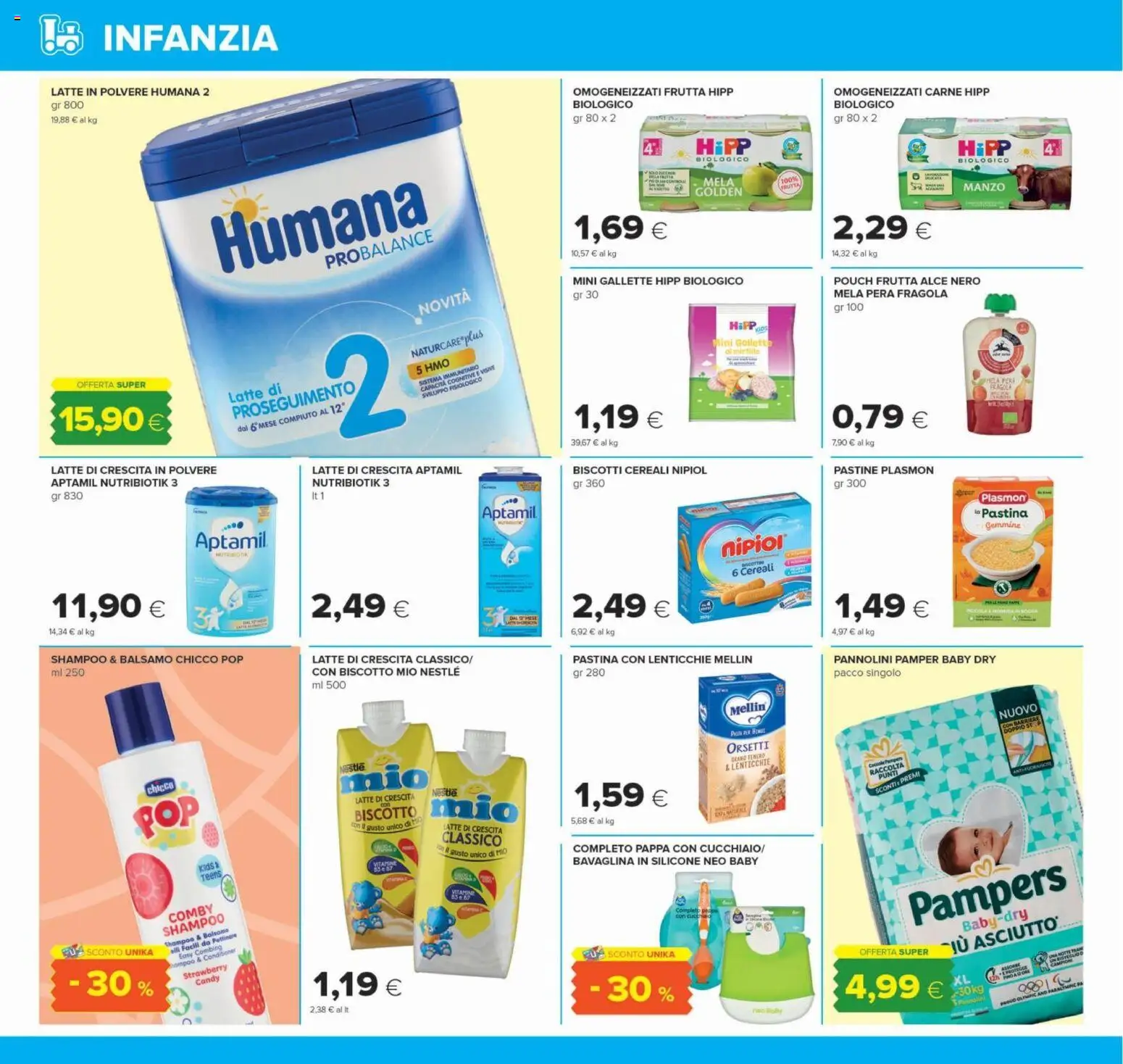Anteprima dell'opuscolo Oasi volantino Roma dal negozio Oasi valido da 22/10/2026 - Biscotti, Latte, Shampoo, Pampers, Pera, Pannolini, Silicone, Balsamo