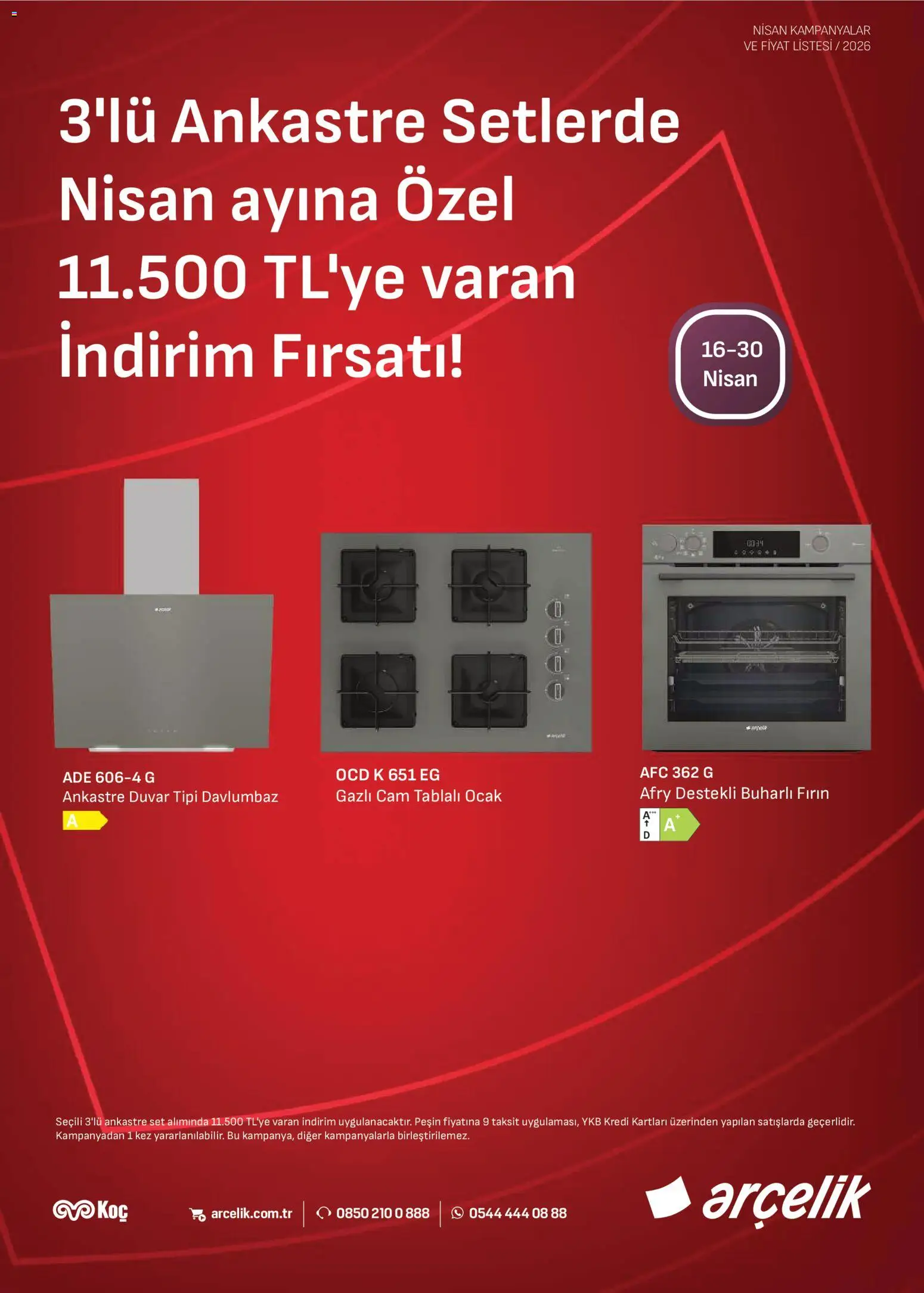 Arçelik Arçelik - Ankastre Kataloğu 16.04.2026 - Broşürünün önizlemesi - Fırın, Davlumbaz, Ocak
