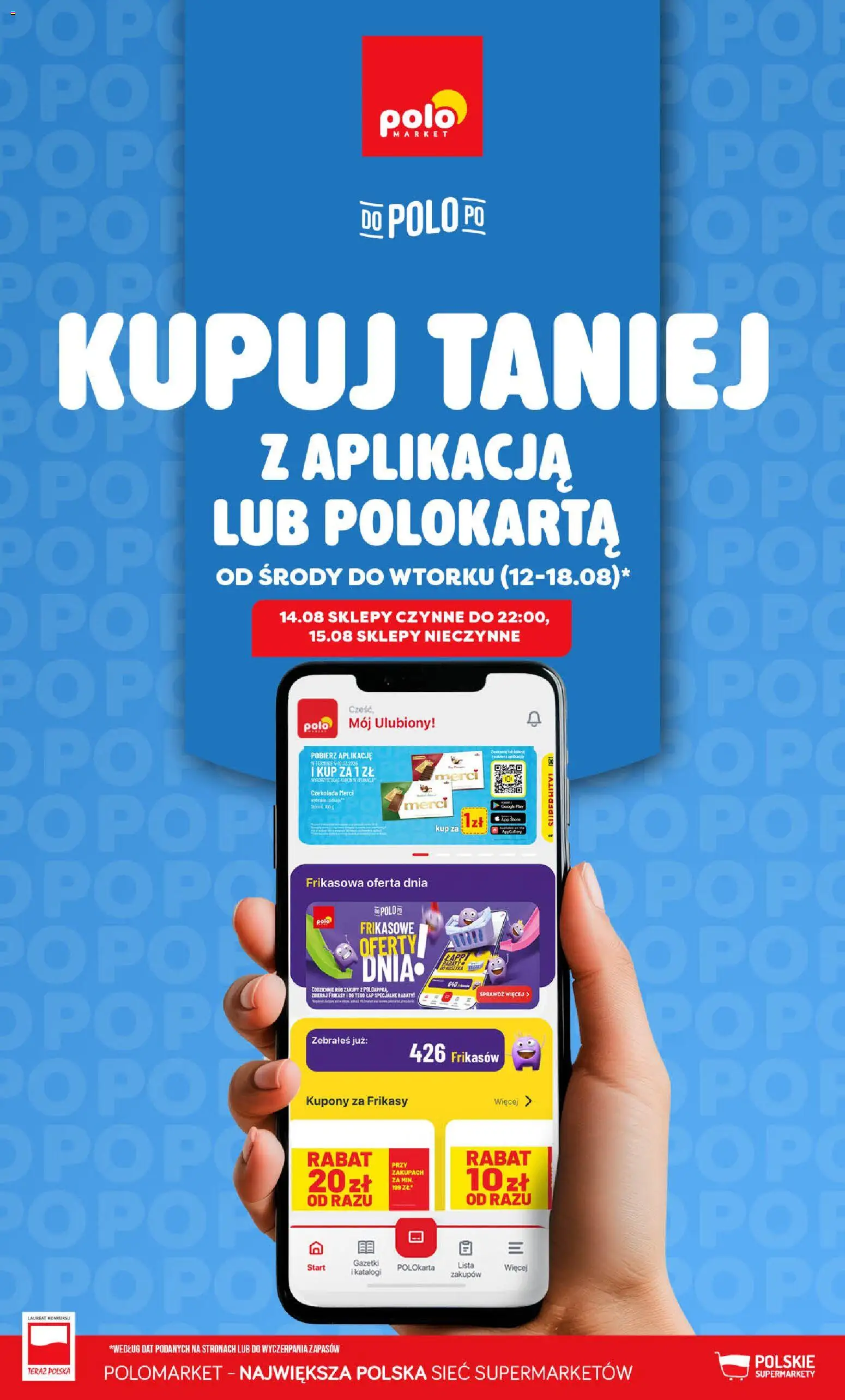 Pogląd gazetki "POLOmarket gazetka - Kupuj taniej" ze sklepu POLOmarket ważnej od 12.08.2026