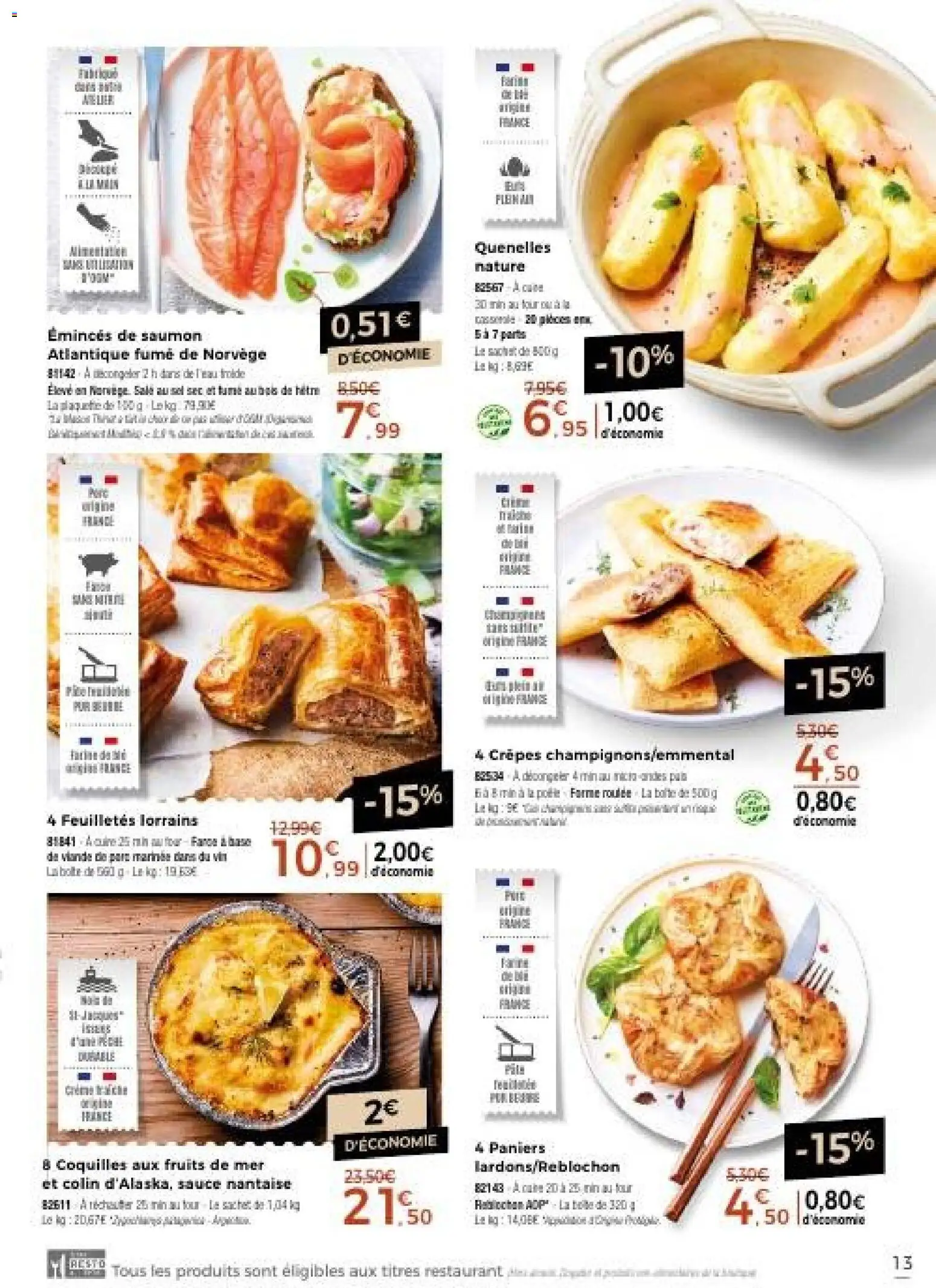 Prévisualisation de Thiriet catalogue livraison à domicile du magasin Thiriet formulaire valide 23/10/2026 - Fruits, Four, Saumon, Fruits de mer, Reblochon, Viande, Crêpes