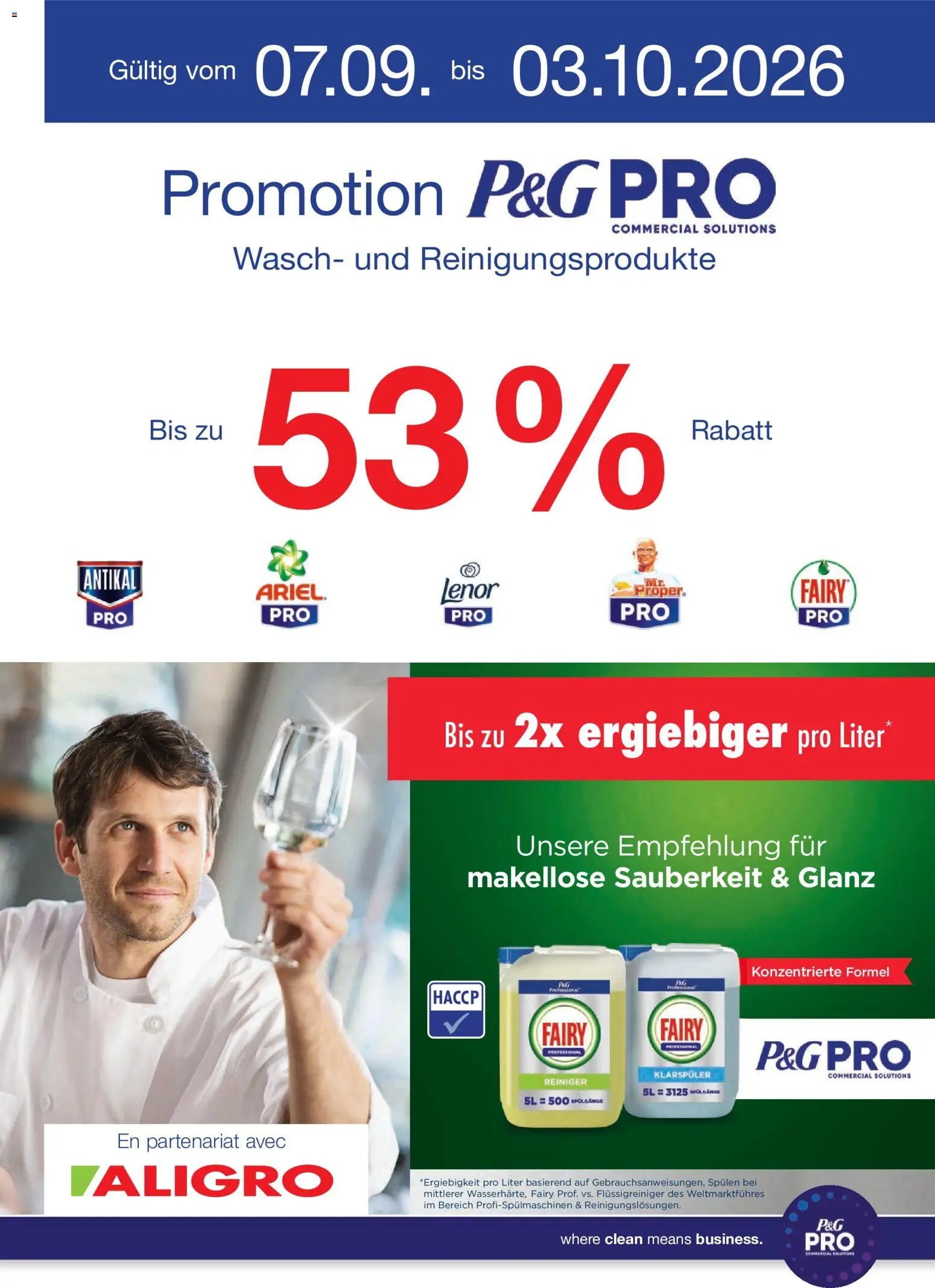 Vorschau des Merkblatts Aligro aktionen P&G vom Shop Aligro gültig von 07.09.2026 bis 03.10.2026