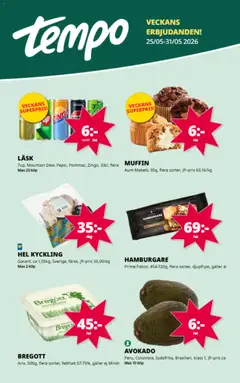 Förhandsgranska reklamblad Tempo erbjudanden från butik Tempo gäller från 25/05/2026
