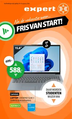 Voorbeeld van Expert folder van winkel Expert geldig vanaf 10-08-2026