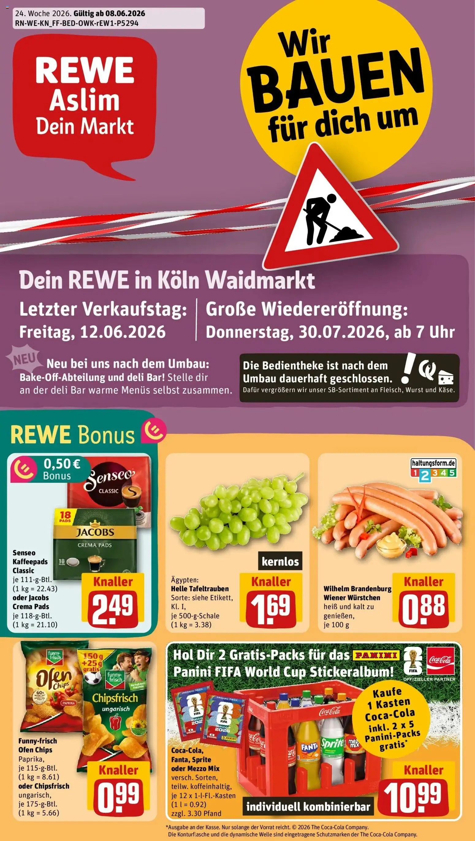 Vorschau von dem Prospekt des Geschäftes Rewe, gültig ab dem 08.06.2026