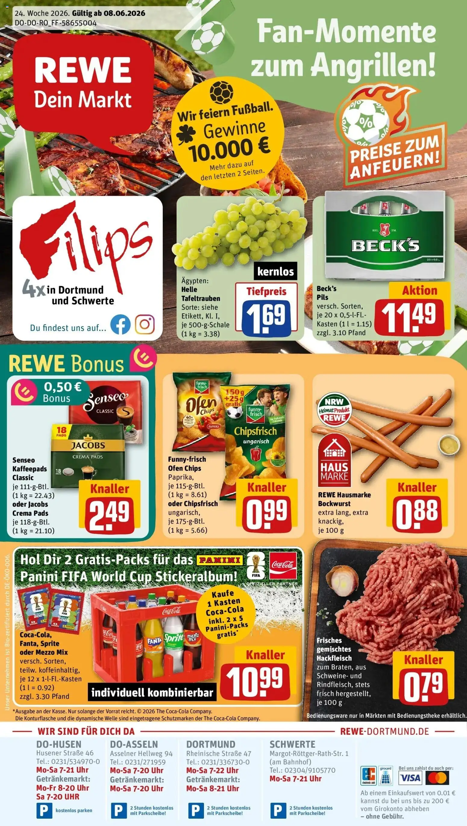 Vorschau von dem Prospekt des Geschäftes Rewe, gültig ab dem 08.06.2026