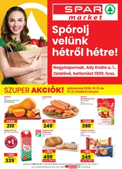 Spar Market - Spar Market akciós újság Zalalovő megtekintése, amely érvényes 2026.10.15.-től