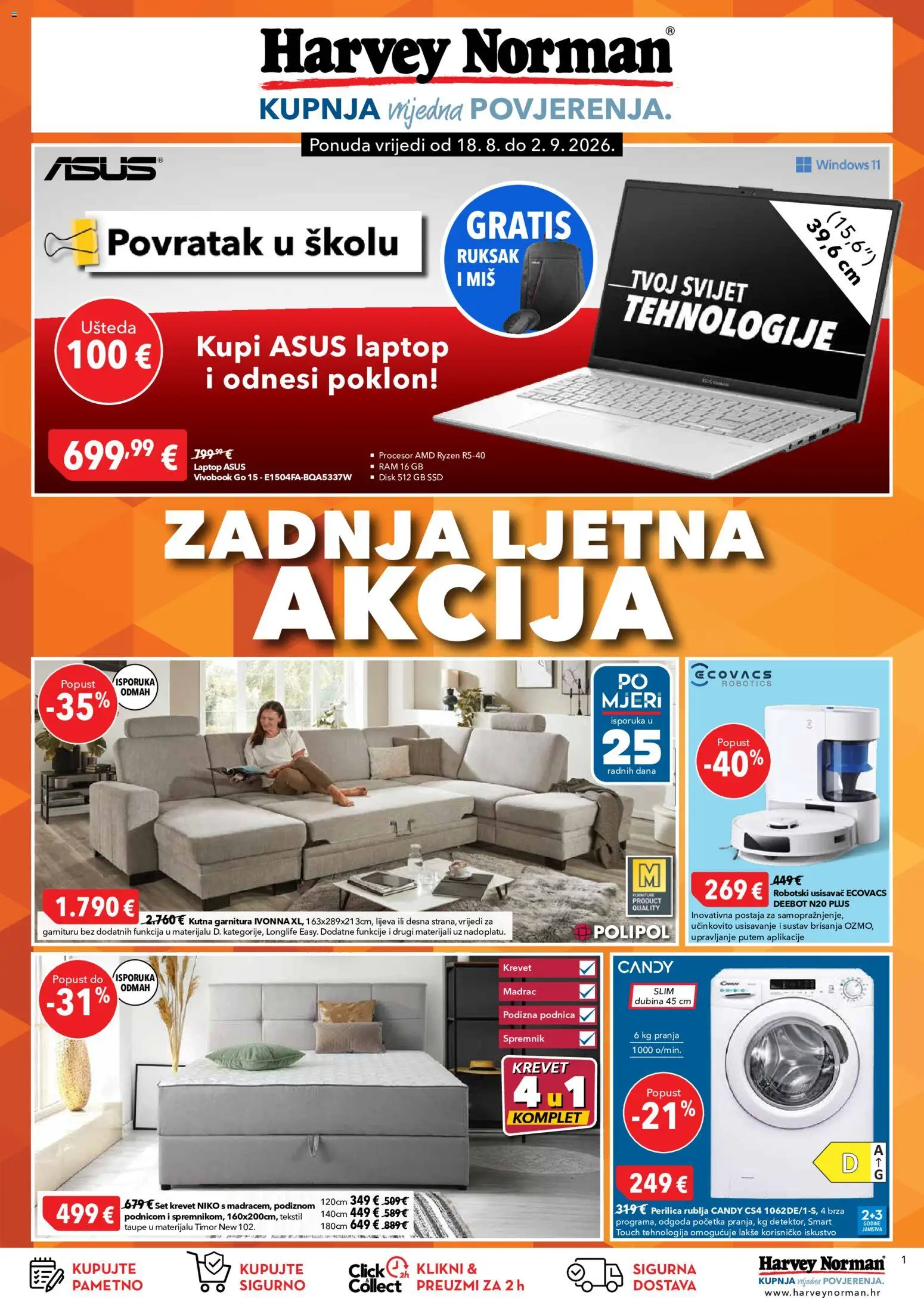 Pregled letka Harvey Norman Katalog trgovine Harvey Norman vrijedi od 18.08.2026