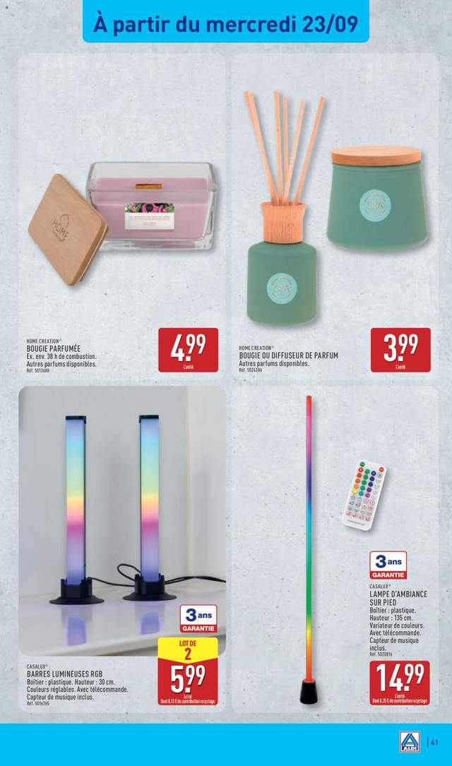 Nouveau catalogue Aldi à partir du 22/09