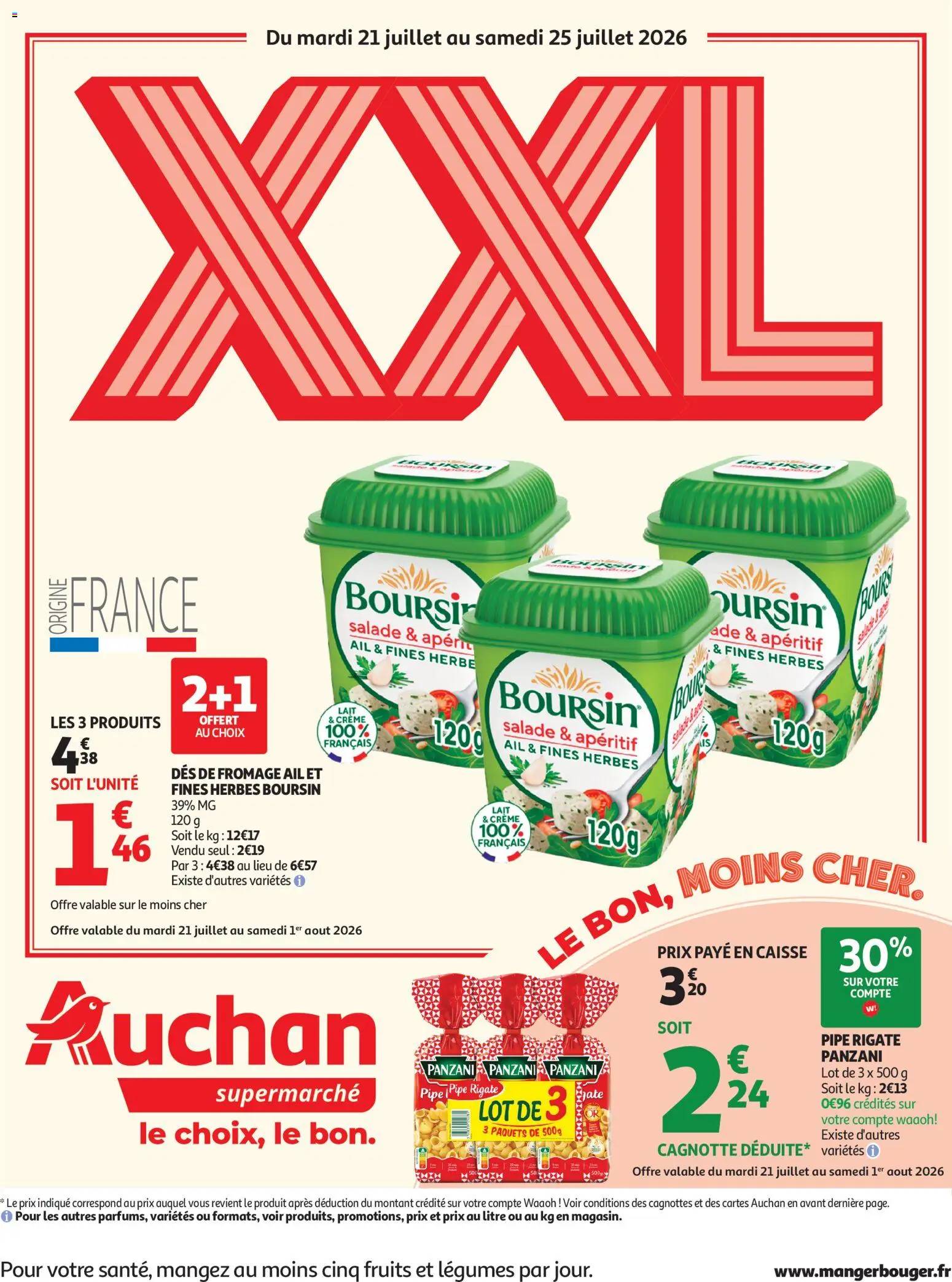 Voorbeeld van Auchan Promos XXL supers van winkel Auchan geldig vanaf 21/07/2026