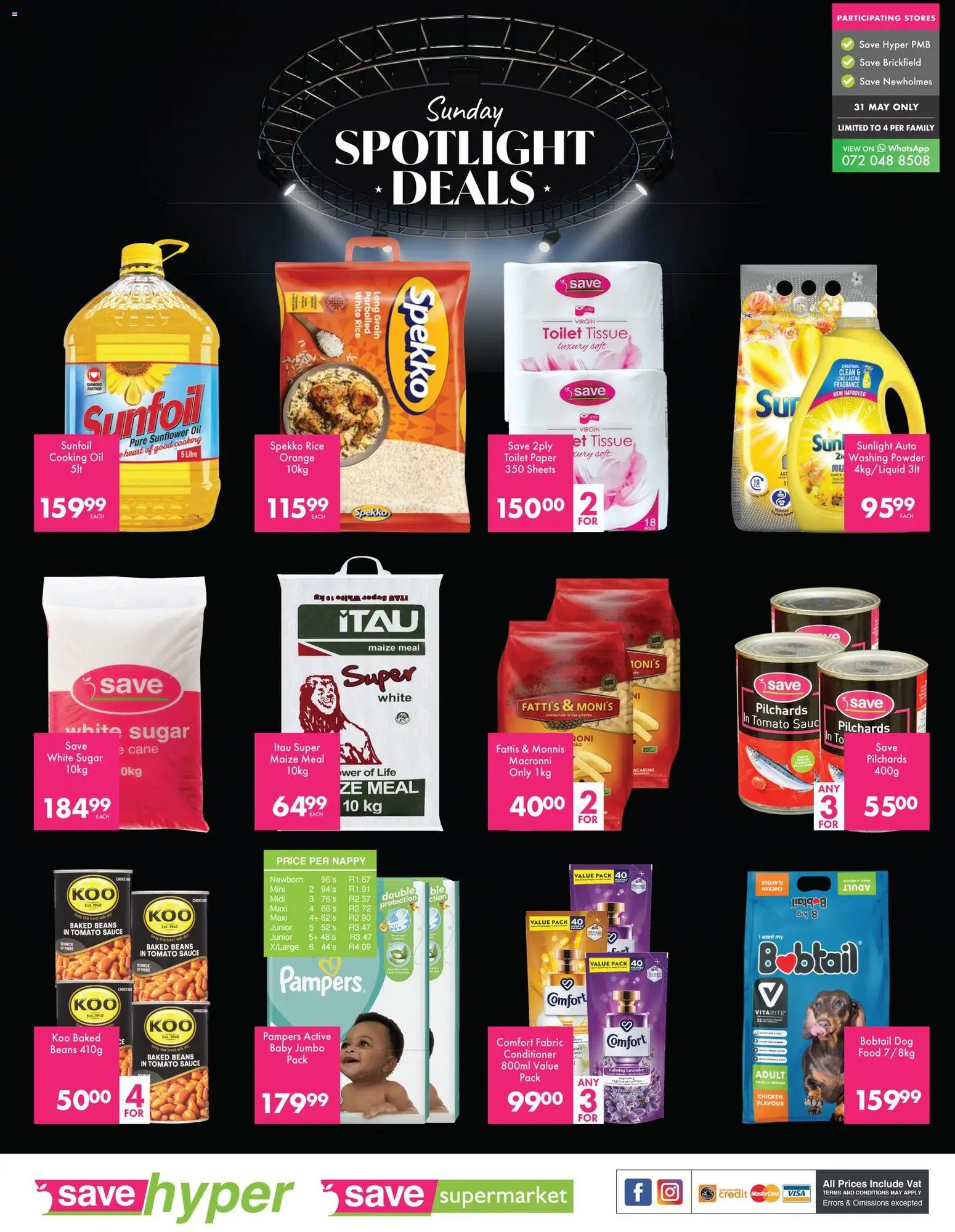 Preview of Save flyer valid from 31/05/2026 - Chicken, Oil, Sugar, Rice, Maize meal, Fragrance, Washing powder, Conditioner