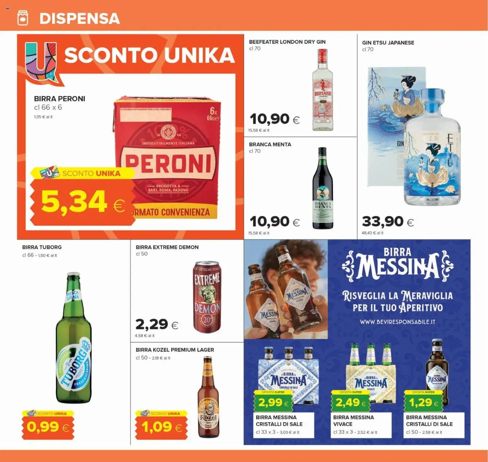 Anteprima dell'opuscolo Oasi volantino dal negozio Oasi valido da 22/10/2026 - Aperitivo, Birra, Gin, Sale, Menta, Birra Peroni, Birra Kozel, Birra Tuborg