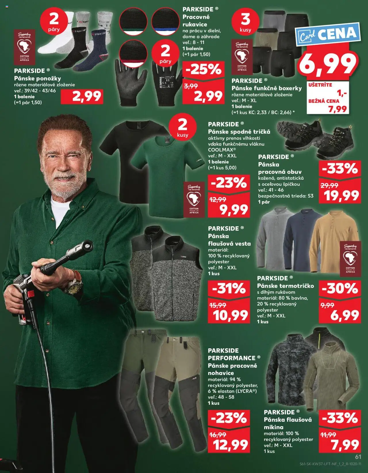 Náhľad Kaufland letáku platného od 11.09.2025 - Parkside, Mikina, Ponožky, Nohavice, Vesta, Boxerky, Rukavice, Pracovná obuv