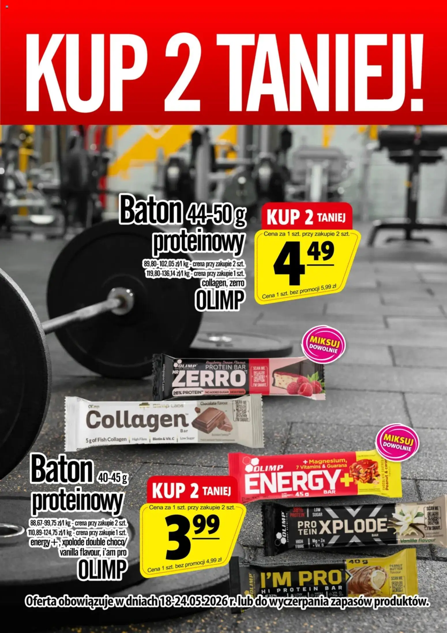 Pogląd gazetki "Prim Market promocja - Batony Olimp" ze sklepu Prim Market ważnej od 23.05.2026