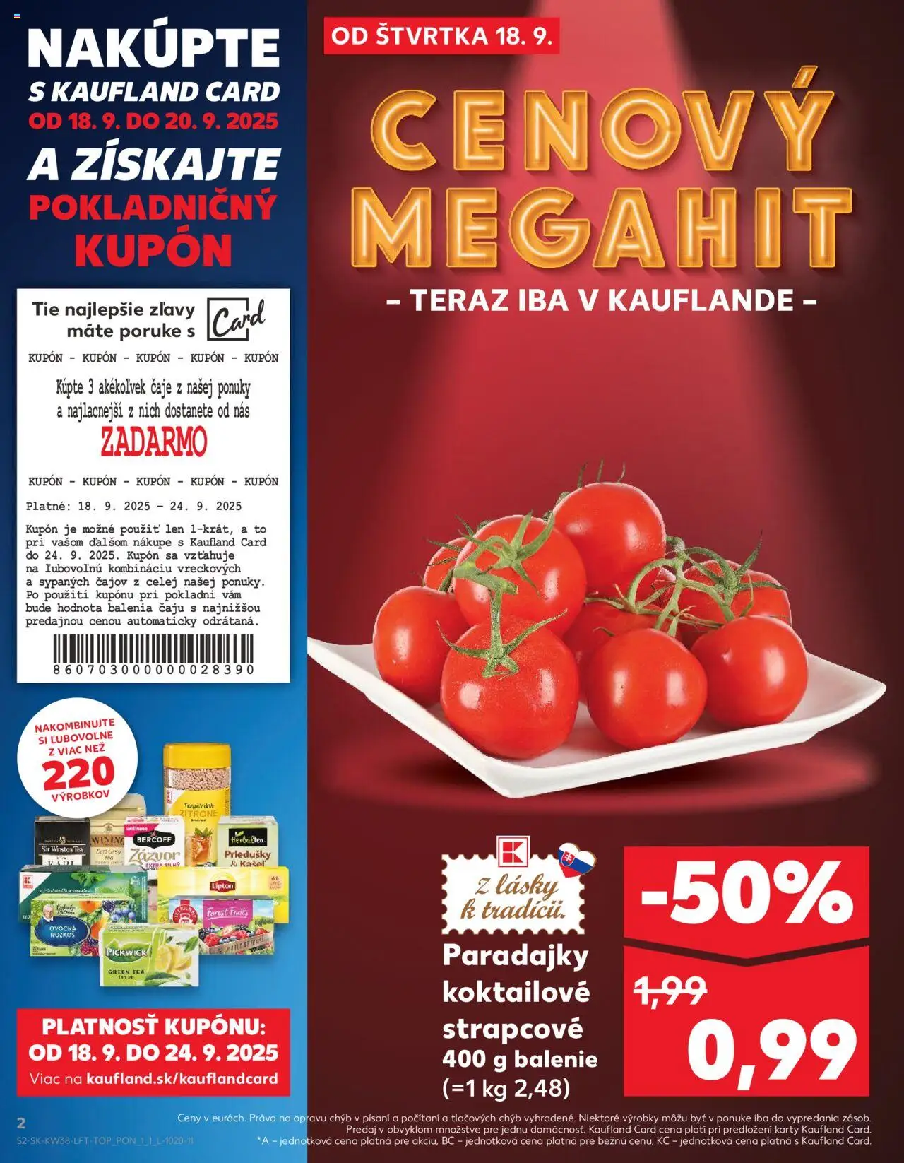Náhľad Kaufland letáku platného od 18.09.2025 - Paradajky, Zázvor