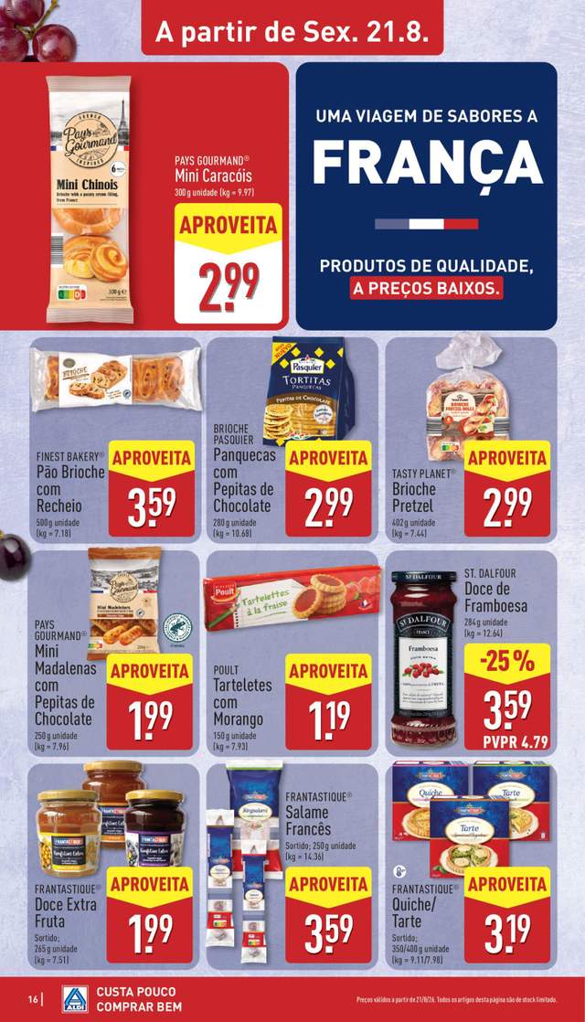 Novo folheto Aldi a partir de 17/08