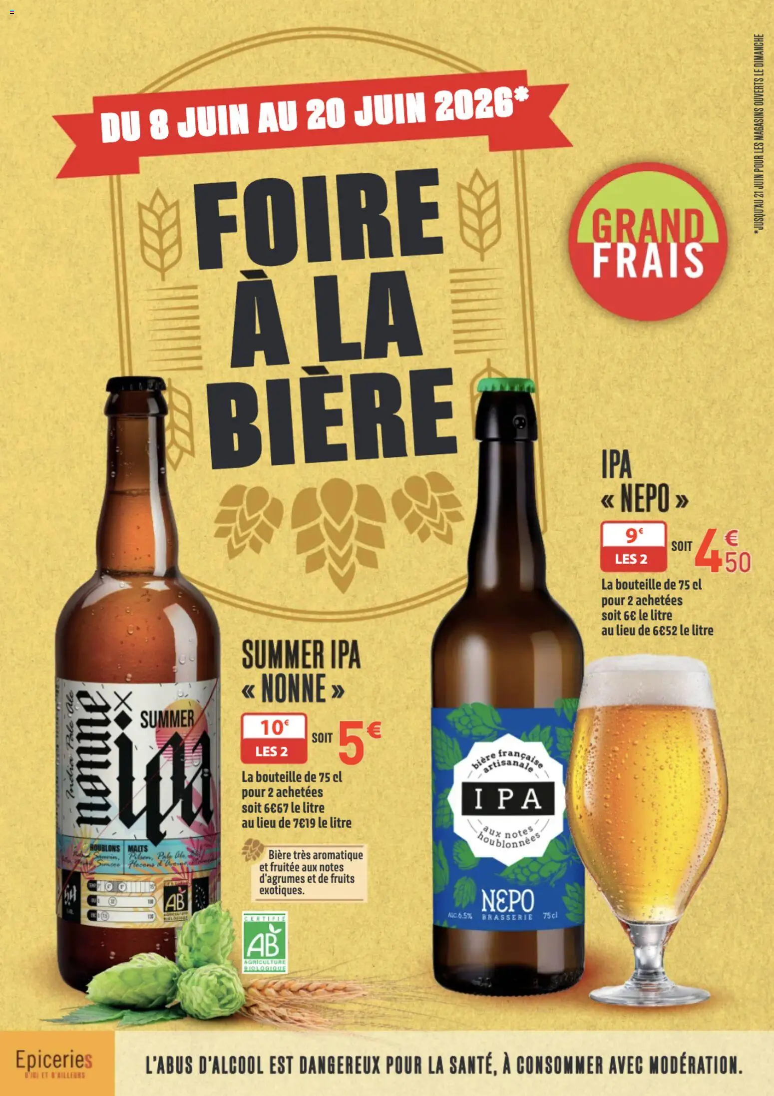 Prévisualisation de Grand Frais La foire à la bière du magasin Grand Frais formulaire valide 08/06/2026