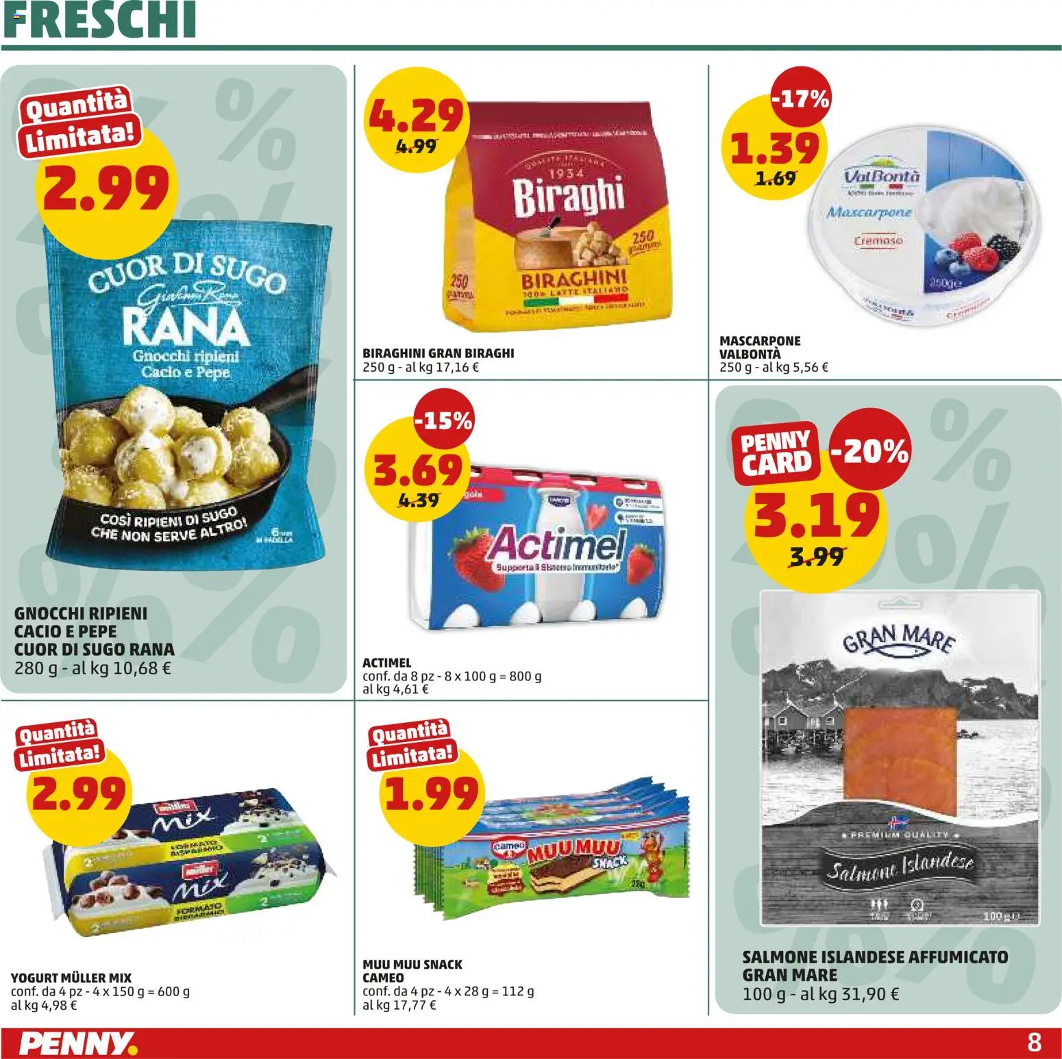 Anteprima dell'opuscolo PENNY volantino dal negozio PENNY valido da 22/10/2026 - Gnocchi, Latte, Pepe, Yogurt, Salmone, Mascarpone, Sugo