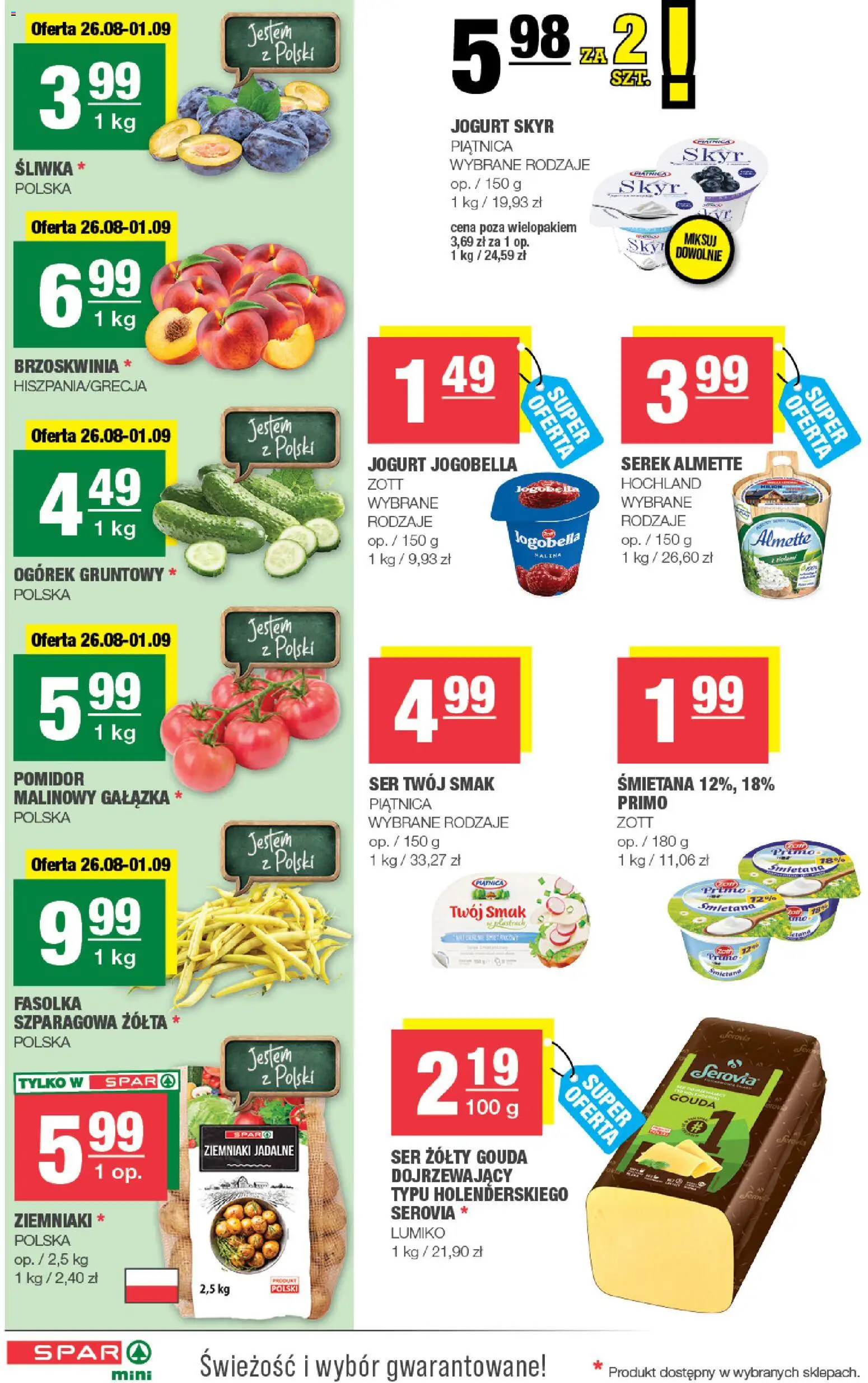 Pogląd gazetki "Spar gazetka - Mini" ze sklepu Spar ważnej od 26.08.2026