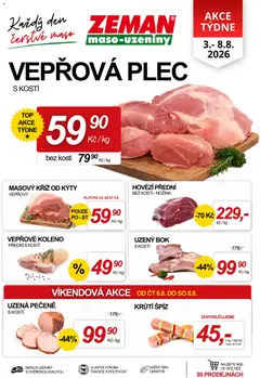 Náhled nabídky: Prodejny Zeman Prodejny Zeman leták - Akce týdne platný od 03.08.2026