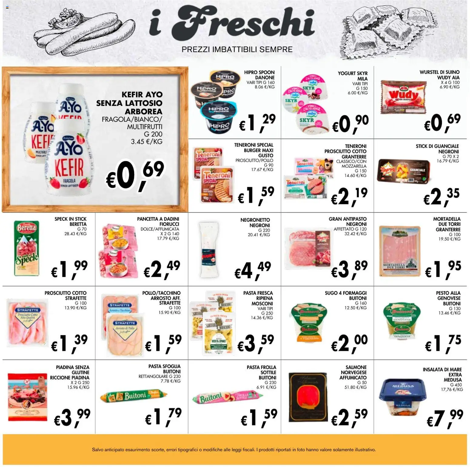 Anteprima dell'opuscolo Coal volantino èccoMi Teramo dal negozio Coal valido da 22/10/2026 - Kefir, Piadina, Pasta frolla, Pollo, Insalata, Mozzarella, Suino, Arrosto