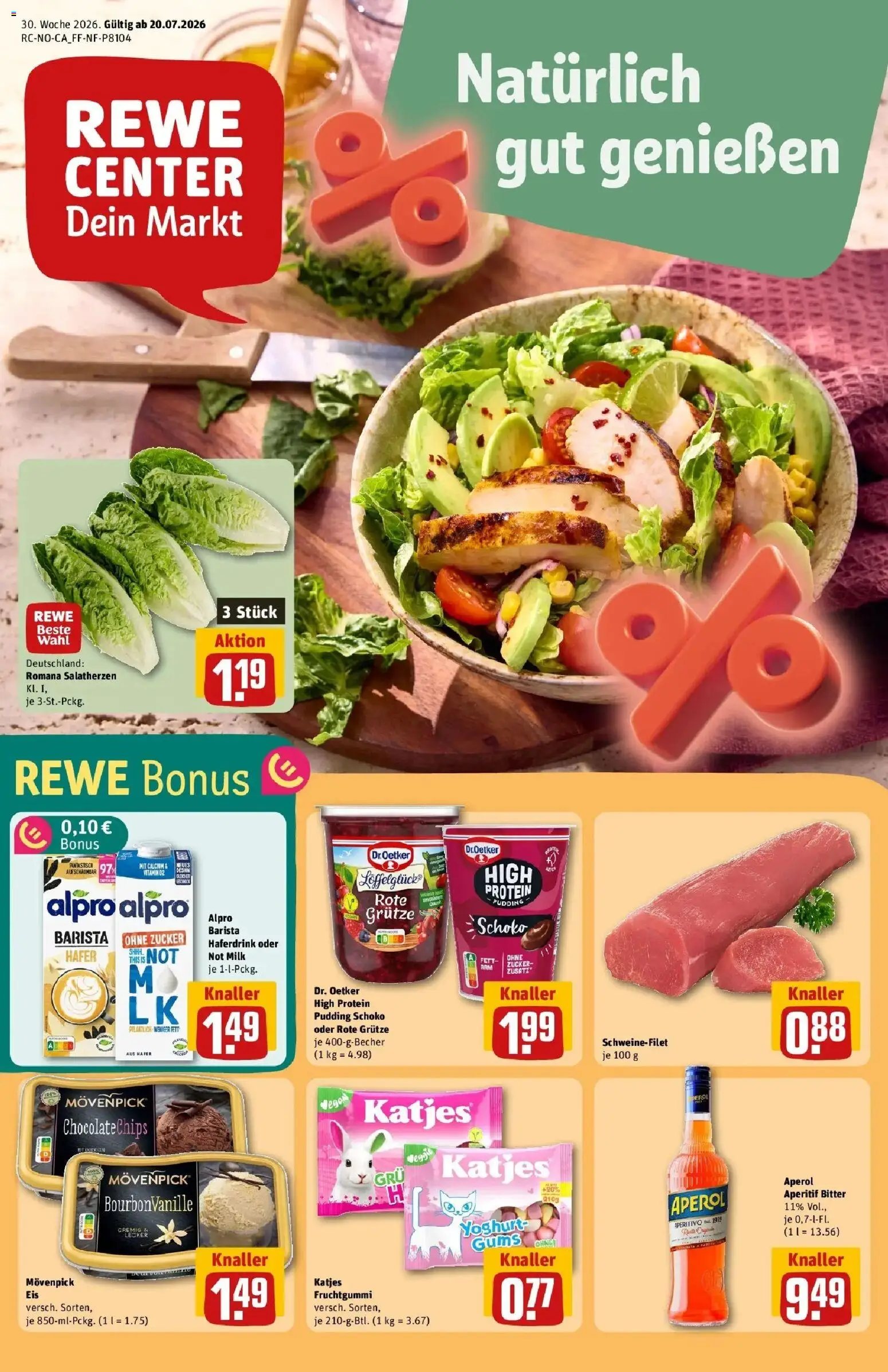 Vorschau von dem Prospekt des Geschäftes Rewe, gültig ab dem 20.07.2026