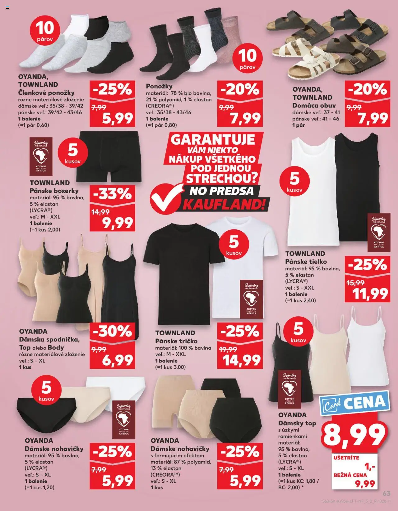Náhľad Kaufland letáku platného od 04.09.2025 - Tričko, Ponožky, Nohavičky, Boxerky, Tielko