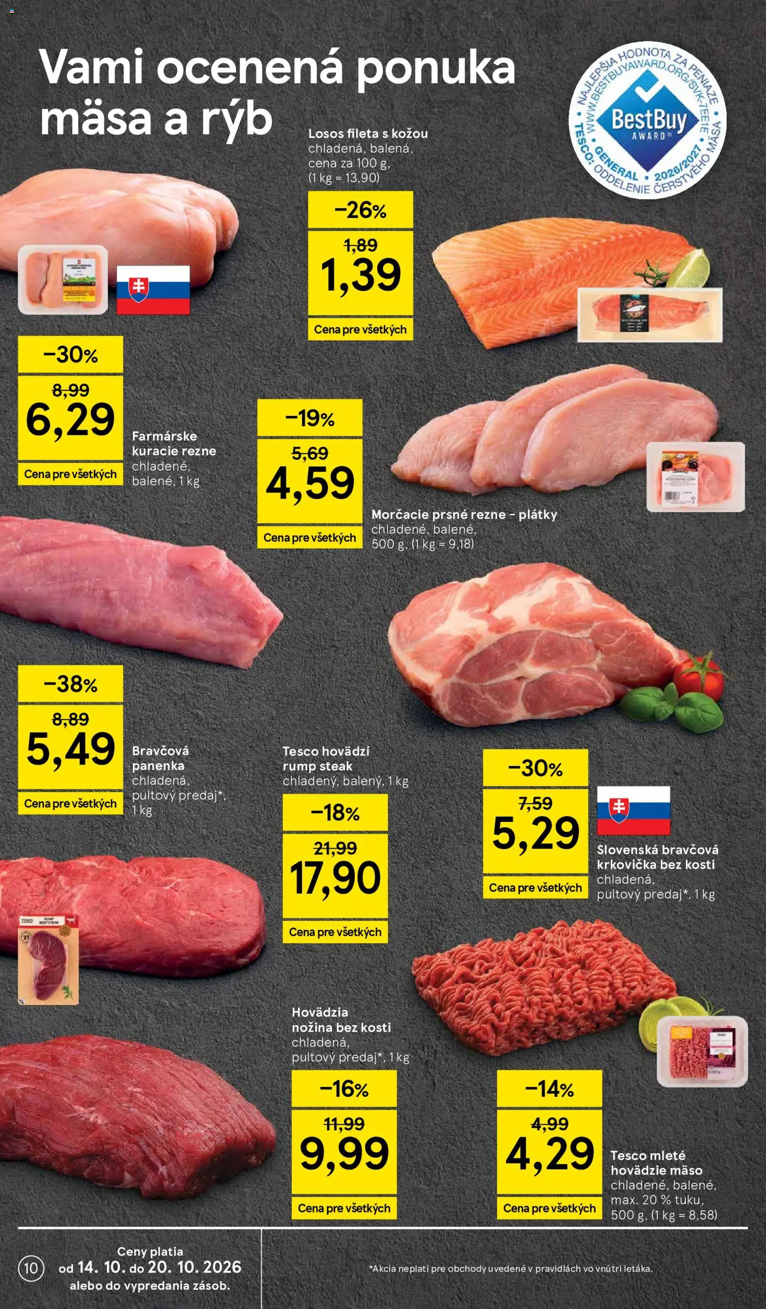 Náhľad Tesco letáku platného od 14.10.2026