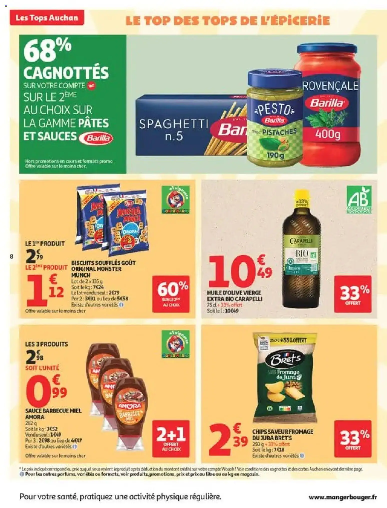 Prévisualisation de Auchan Tops rentrée supers du magasin Auchan formulaire valide 01/09/2026 - Barbecue, Biscuits, Spaghetti, Olive, Huile, Sauces, Barilla, Huile D'olive