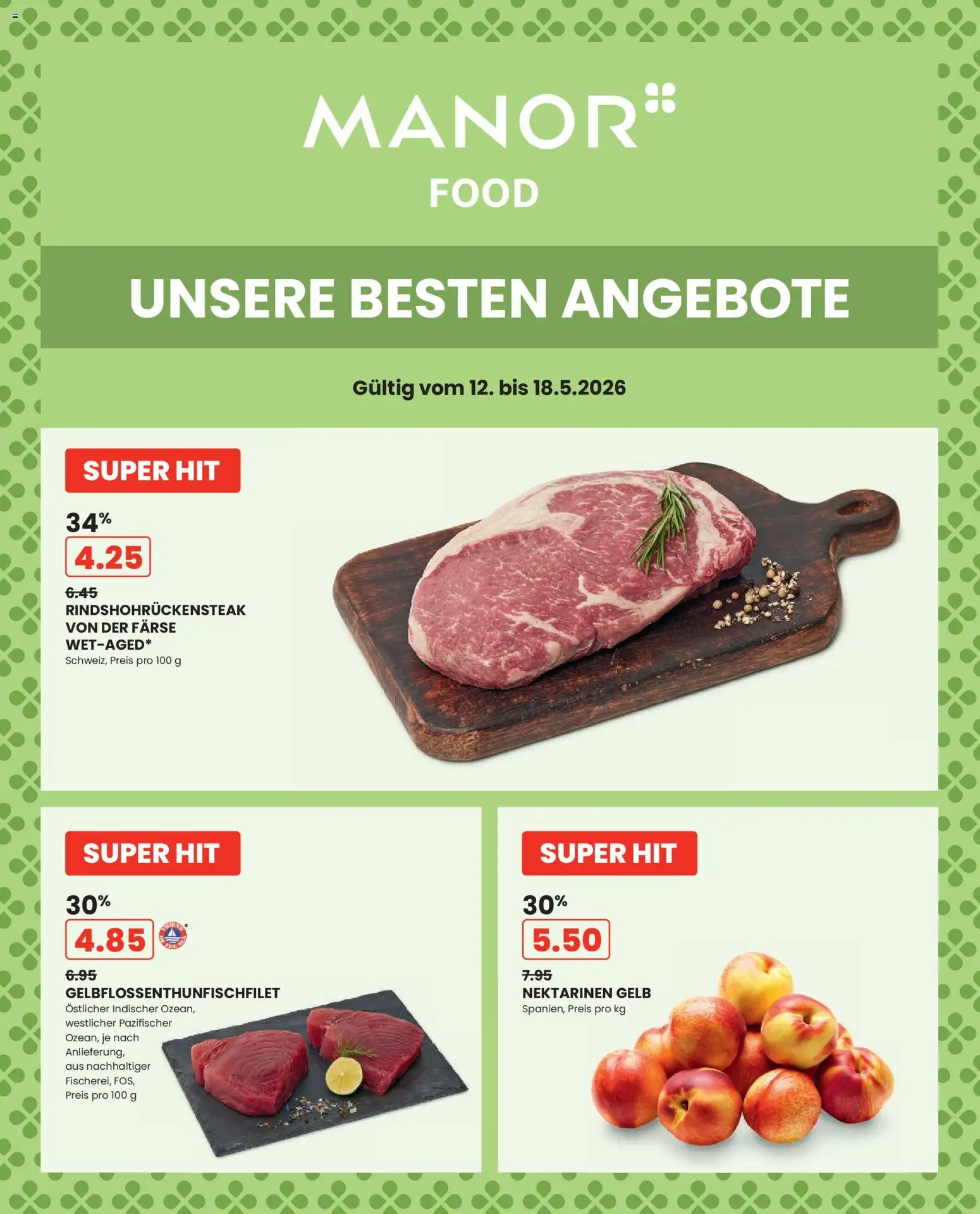 Vorschau des Merkblatts Manor aktionen vom Shop Manor gültig von 12.05.2026 bis 18.05.2026