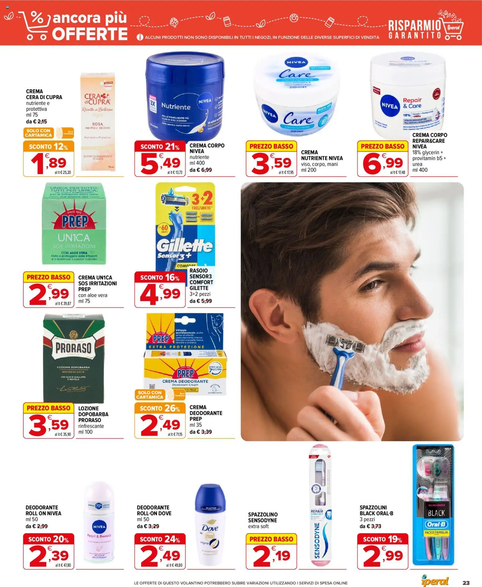 Anteprima dell'opuscolo Iperal volantino Ancora Più Offerte dal negozio Iperal valido da 28/10/2026 - Crema, Pollo, Olio, Deodorante, Rasoio, Basso, Dopobarba, Lozione dopobarba